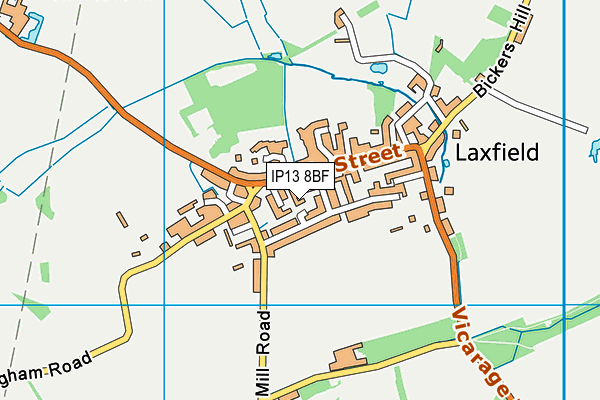 IP13 8BF map - OS VectorMap District (Ordnance Survey)