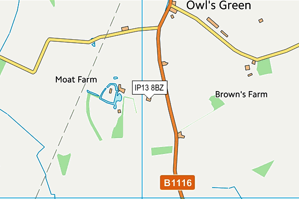 IP13 8BZ map - OS VectorMap District (Ordnance Survey)