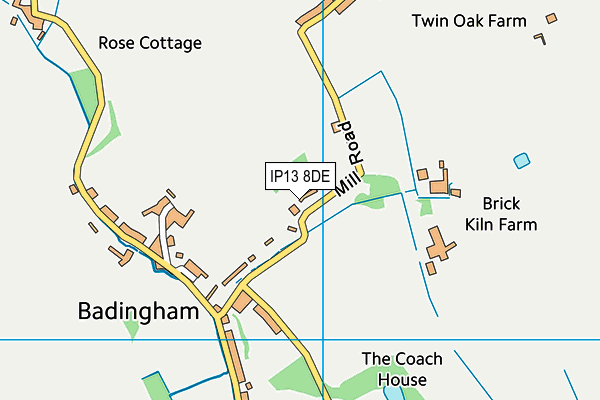 IP13 8DE map - OS VectorMap District (Ordnance Survey)