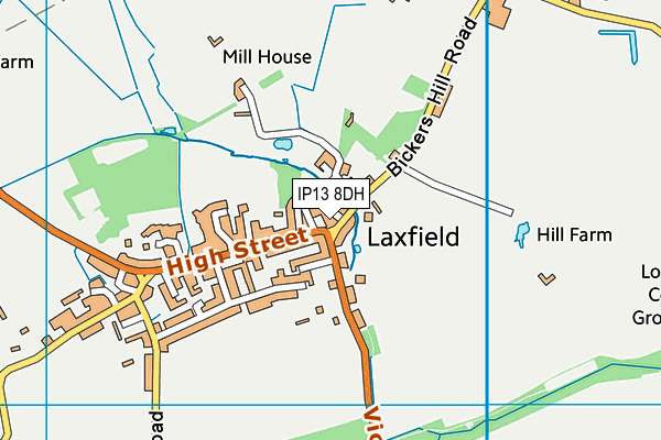 IP13 8DH map - OS VectorMap District (Ordnance Survey)