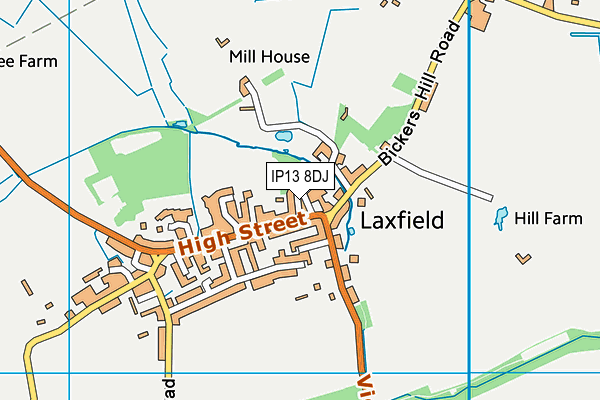 IP13 8DJ map - OS VectorMap District (Ordnance Survey)