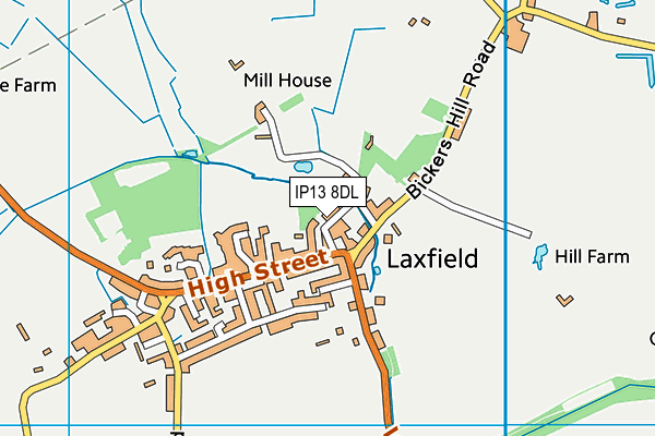 IP13 8DL map - OS VectorMap District (Ordnance Survey)