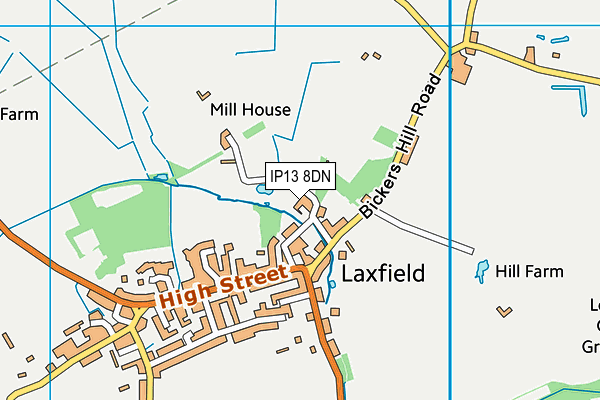 IP13 8DN map - OS VectorMap District (Ordnance Survey)