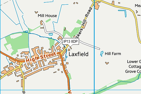 IP13 8DP map - OS VectorMap District (Ordnance Survey)