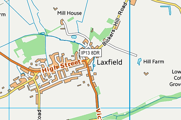 IP13 8DR map - OS VectorMap District (Ordnance Survey)