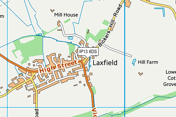 IP13 8DS map - OS VectorMap District (Ordnance Survey)