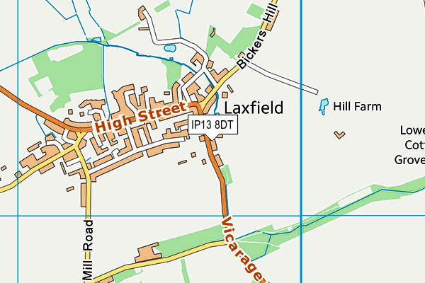 IP13 8DT map - OS VectorMap District (Ordnance Survey)