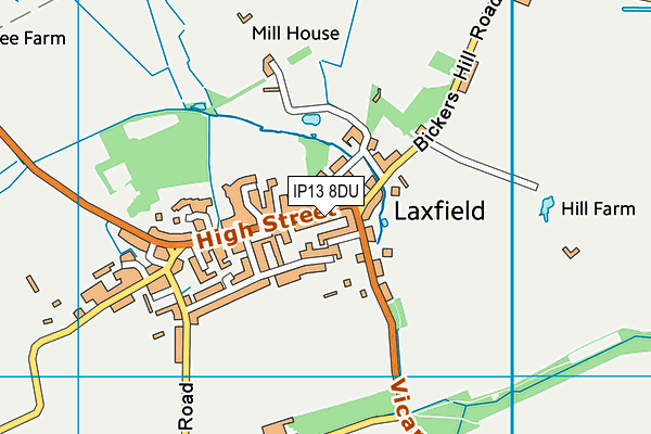 IP13 8DU map - OS VectorMap District (Ordnance Survey)