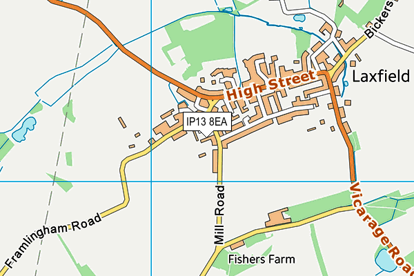 IP13 8EA map - OS VectorMap District (Ordnance Survey)