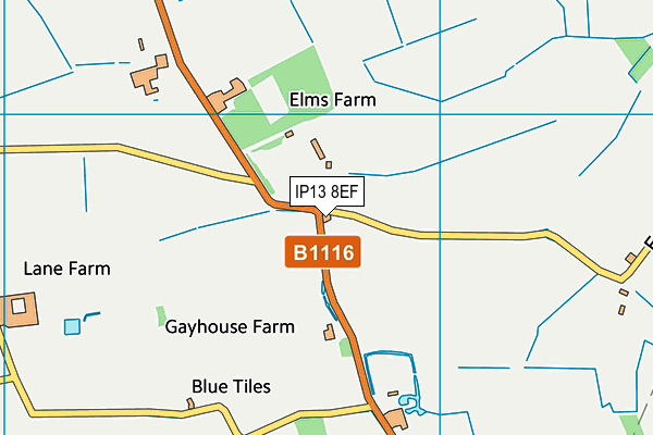 IP13 8EF map - OS VectorMap District (Ordnance Survey)