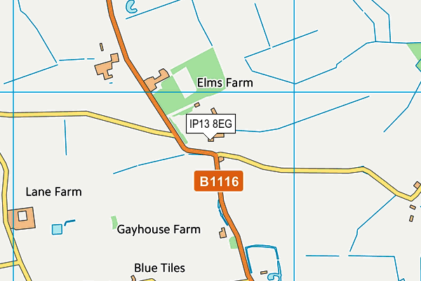 IP13 8EG map - OS VectorMap District (Ordnance Survey)