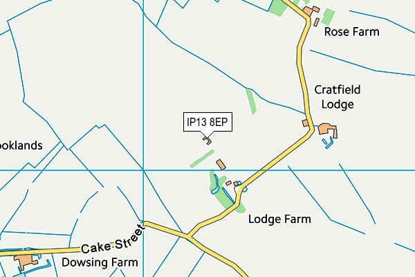 IP13 8EP map - OS VectorMap District (Ordnance Survey)