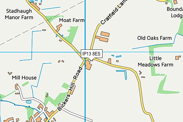 IP13 8ES map - OS VectorMap District (Ordnance Survey)