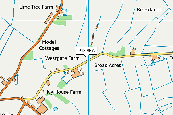 IP13 8EW map - OS VectorMap District (Ordnance Survey)