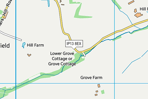 IP13 8EX map - OS VectorMap District (Ordnance Survey)