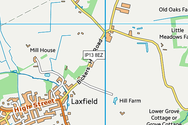 IP13 8EZ map - OS VectorMap District (Ordnance Survey)