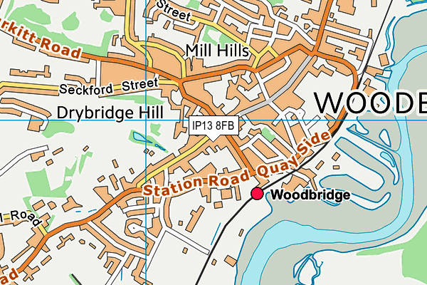 IP13 8FB map - OS VectorMap District (Ordnance Survey)