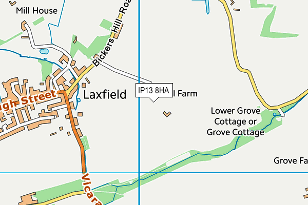 IP13 8HA map - OS VectorMap District (Ordnance Survey)