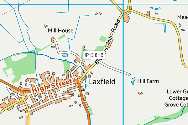 IP13 8HB map - OS VectorMap District (Ordnance Survey)