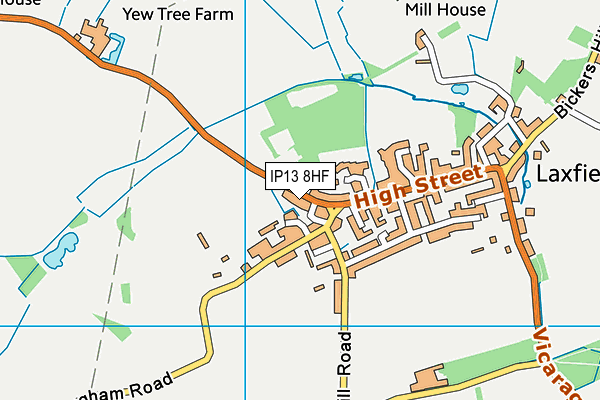 IP13 8HF map - OS VectorMap District (Ordnance Survey)