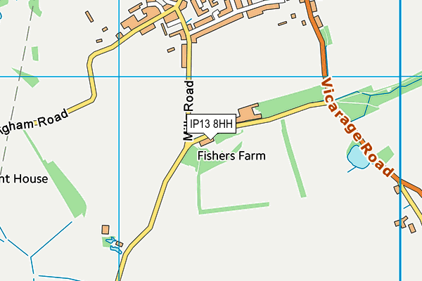 IP13 8HH map - OS VectorMap District (Ordnance Survey)