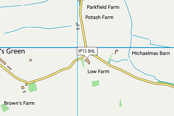 IP13 8HL map - OS VectorMap District (Ordnance Survey)