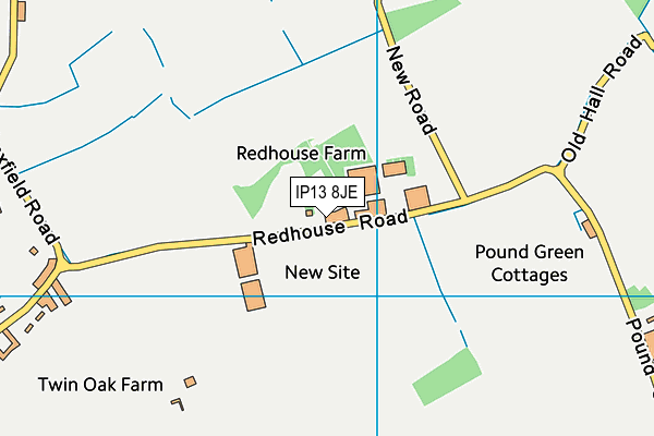 IP13 8JE map - OS VectorMap District (Ordnance Survey)