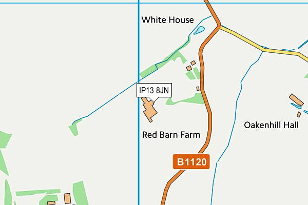 IP13 8JN map - OS VectorMap District (Ordnance Survey)