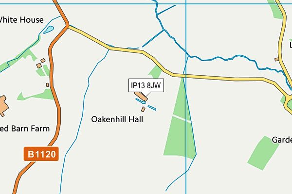 IP13 8JW map - OS VectorMap District (Ordnance Survey)