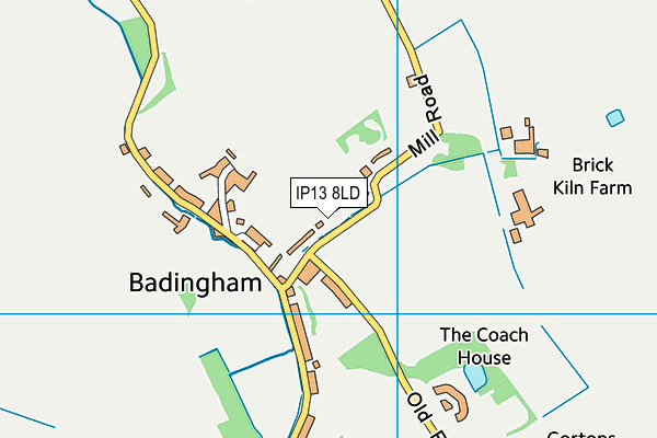 IP13 8LD map - OS VectorMap District (Ordnance Survey)