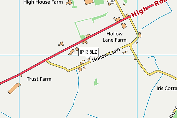 IP13 8LZ map - OS VectorMap District (Ordnance Survey)