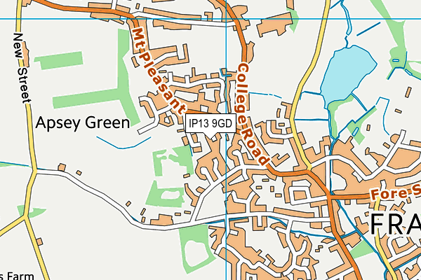 IP13 9GD map - OS VectorMap District (Ordnance Survey)