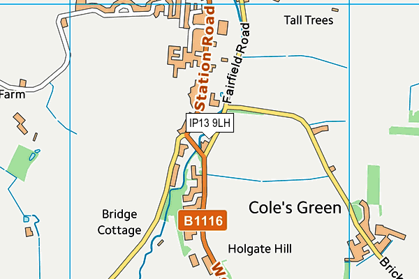 IP13 9LH map - OS VectorMap District (Ordnance Survey)