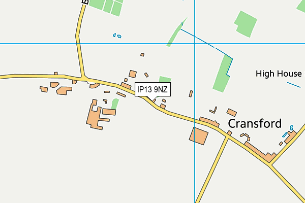 IP13 9NZ map - OS VectorMap District (Ordnance Survey)