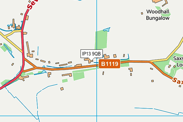 IP13 9QB map - OS VectorMap District (Ordnance Survey)