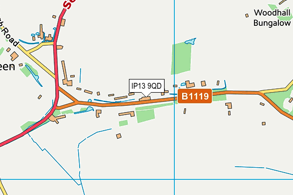 IP13 9QD map - OS VectorMap District (Ordnance Survey)