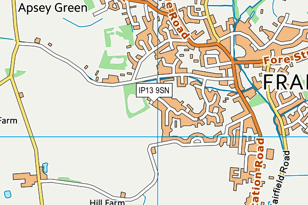 IP13 9SN map - OS VectorMap District (Ordnance Survey)