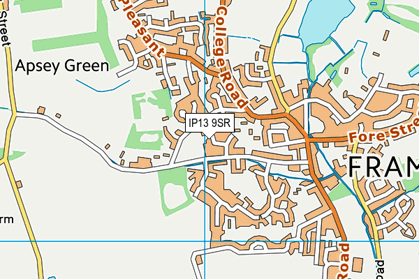 IP13 9SR map - OS VectorMap District (Ordnance Survey)