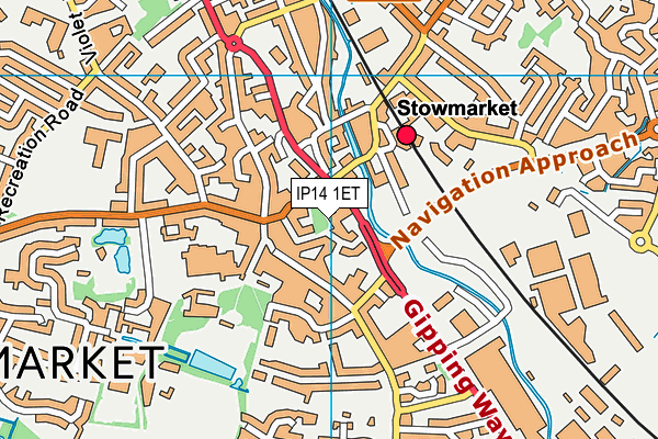 St Peters Hall map (IP14 1ET) - OS VectorMap District (Ordnance Survey)