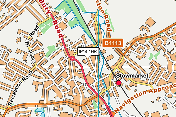 IP14 1HR map - OS VectorMap District (Ordnance Survey)