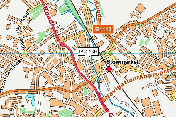 IP14 1RH map - OS VectorMap District (Ordnance Survey)