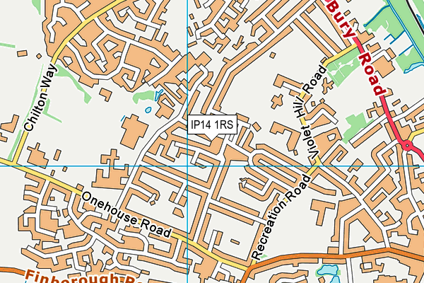 IP14 1RS map - OS VectorMap District (Ordnance Survey)