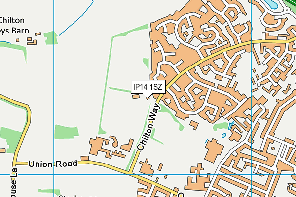 Chilton Fields map (IP14 1SZ) - OS VectorMap District (Ordnance Survey)
