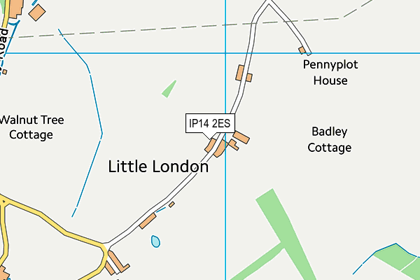 IP14 2ES map - OS VectorMap District (Ordnance Survey)