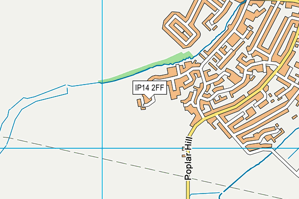 IP14 2FF map - OS VectorMap District (Ordnance Survey)