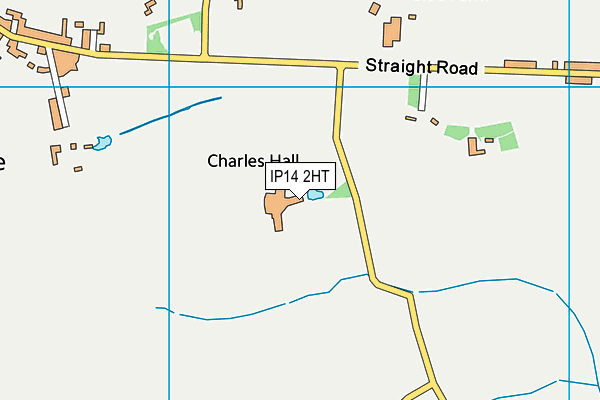 IP14 2HT map - OS VectorMap District (Ordnance Survey)