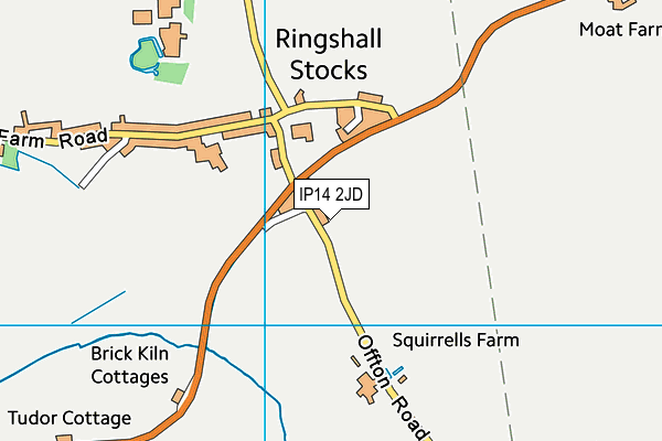 Ringshall School map (IP14 2JD) - OS VectorMap District (Ordnance Survey)