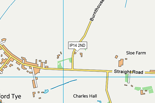 IP14 2ND map - OS VectorMap District (Ordnance Survey)