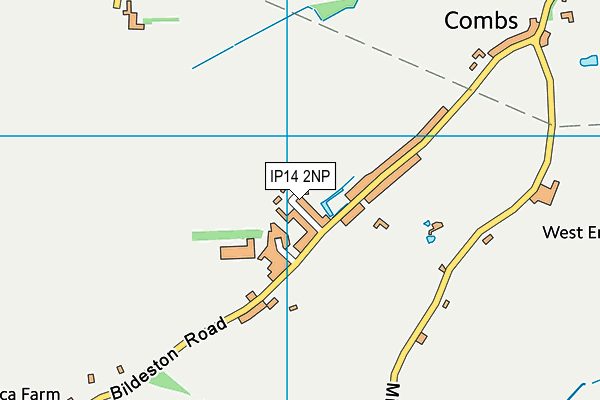 IP14 2NP map - OS VectorMap District (Ordnance Survey)