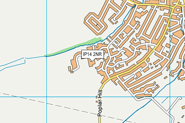 IP14 2NR map - OS VectorMap District (Ordnance Survey)
